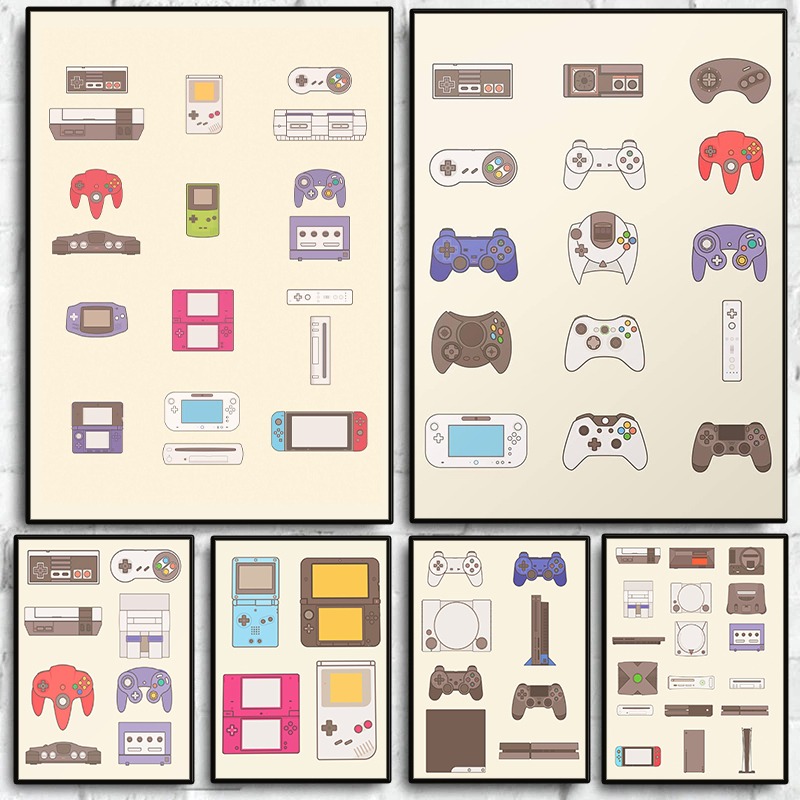 Gaming Console In - Постер «Эволюция портативных игровых приставок и